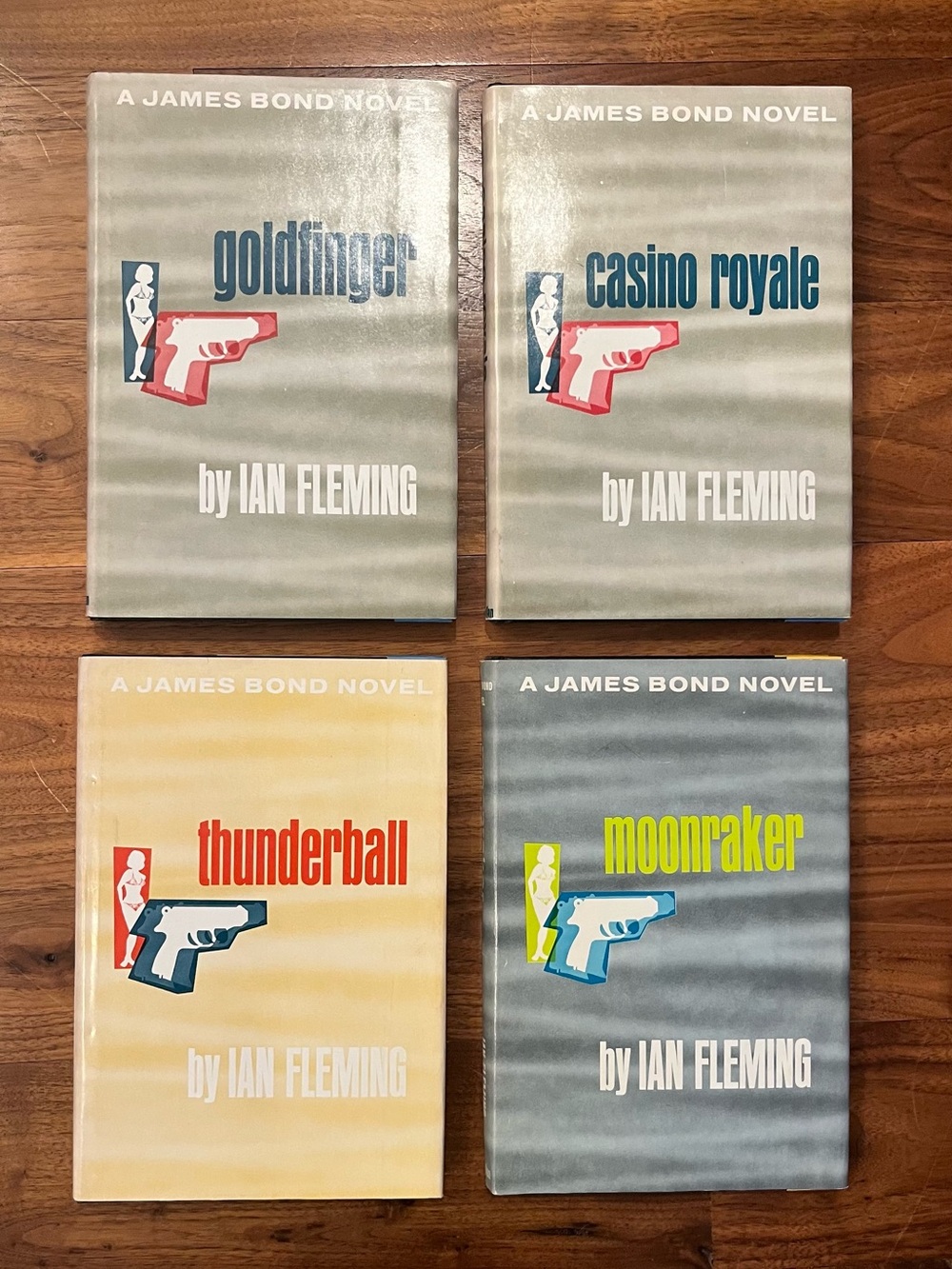 Set of four 1960’s James Bond novels - hardcover with dust-jackets